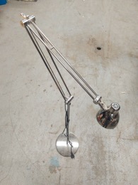 Lámpara flexo de pie inox IKEA | ⦵ 24 peana x h 160 cm