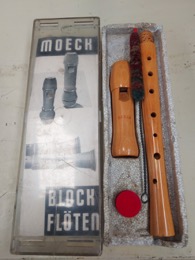 Flauta dulce de madera MOECK Block Flöten en estuche | 8,3 x 4 x h 26 cm