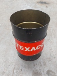 Bidón metálico TEXACO | ⦵ 36 x h 54 cm