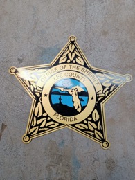 Distintivo imantado SHERIFF Florida | 41 x 32 cm