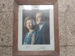 Marco con foto oficial Reyes de España D.Juan Carlos y Sofía  | 32 x 2 x 39'5 cm