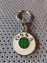 LLavero metálico logo OSSA | 3 x h 8 cm